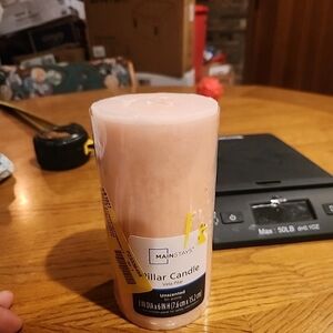Mainstays Blush Pink Pillar Candle ***unscented***